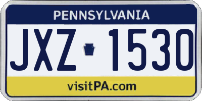 PA license plate JXZ1530