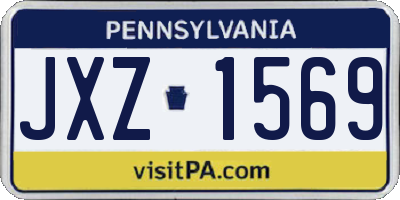PA license plate JXZ1569