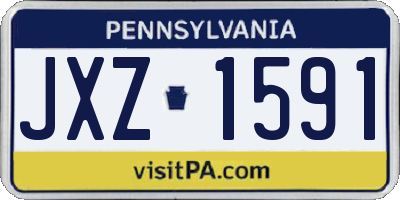 PA license plate JXZ1591