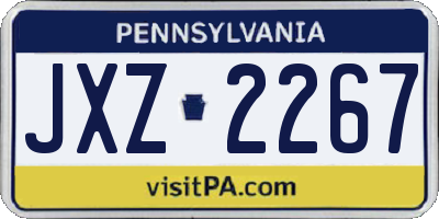 PA license plate JXZ2267