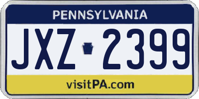 PA license plate JXZ2399