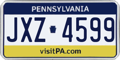 PA license plate JXZ4599