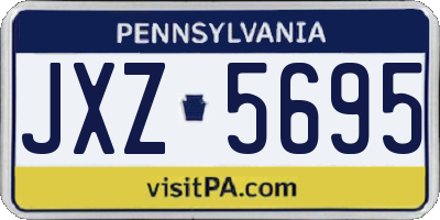 PA license plate JXZ5695