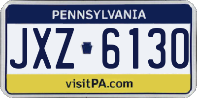 PA license plate JXZ6130