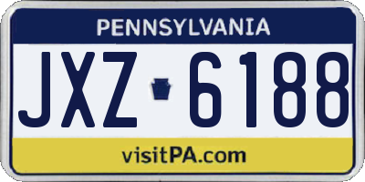 PA license plate JXZ6188