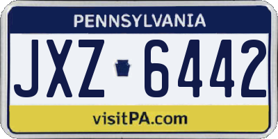 PA license plate JXZ6442