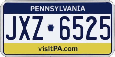 PA license plate JXZ6525