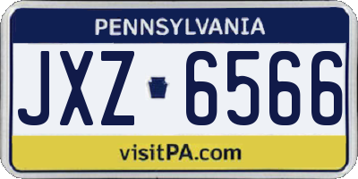 PA license plate JXZ6566