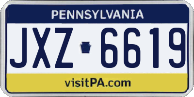 PA license plate JXZ6619