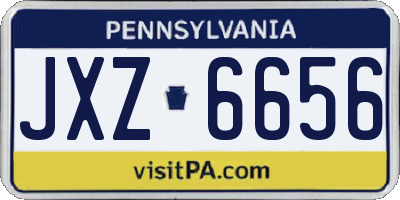 PA license plate JXZ6656