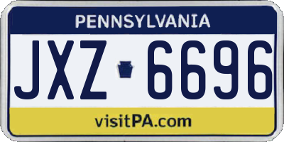 PA license plate JXZ6696