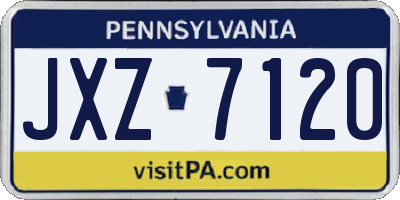 PA license plate JXZ7120
