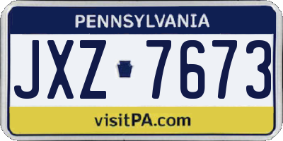 PA license plate JXZ7673
