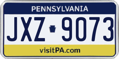PA license plate JXZ9073