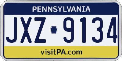PA license plate JXZ9134