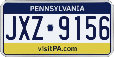 PA license plate JXZ9156