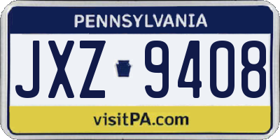 PA license plate JXZ9408