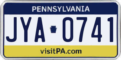 PA license plate JYA0741