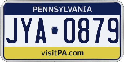 PA license plate JYA0879