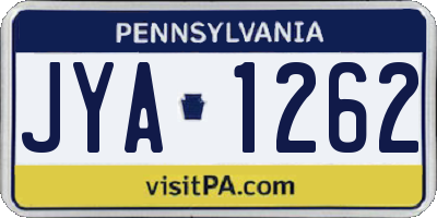 PA license plate JYA1262