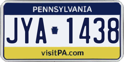 PA license plate JYA1438