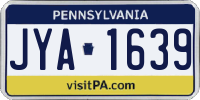 PA license plate JYA1639