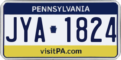 PA license plate JYA1824