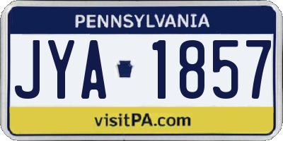 PA license plate JYA1857