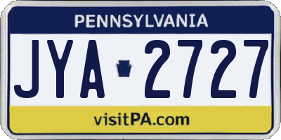 PA license plate JYA2727