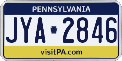 PA license plate JYA2846