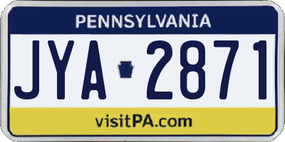 PA license plate JYA2871