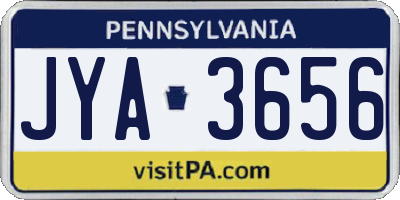 PA license plate JYA3656