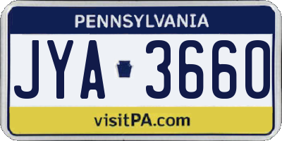 PA license plate JYA3660
