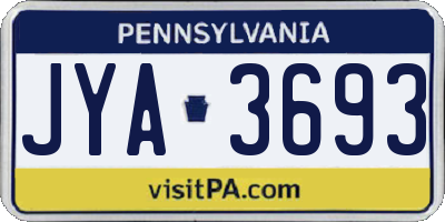 PA license plate JYA3693