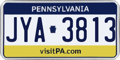 PA license plate JYA3813