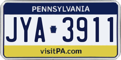 PA license plate JYA3911