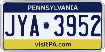 PA license plate JYA3952