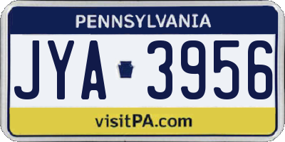 PA license plate JYA3956