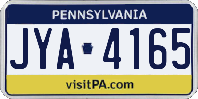 PA license plate JYA4165