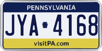 PA license plate JYA4168