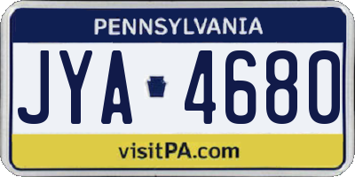 PA license plate JYA4680