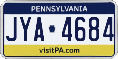 PA license plate JYA4684