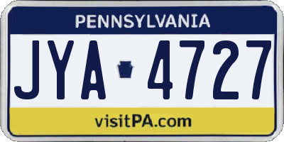 PA license plate JYA4727