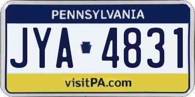 PA license plate JYA4831