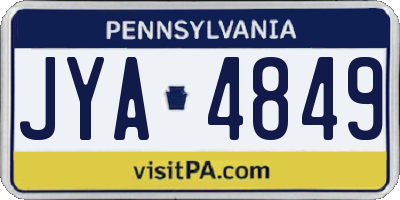 PA license plate JYA4849