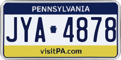 PA license plate JYA4878