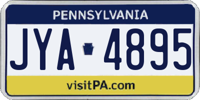 PA license plate JYA4895