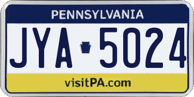 PA license plate JYA5024