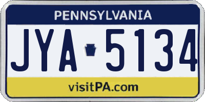 PA license plate JYA5134