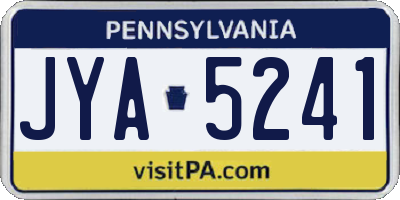 PA license plate JYA5241